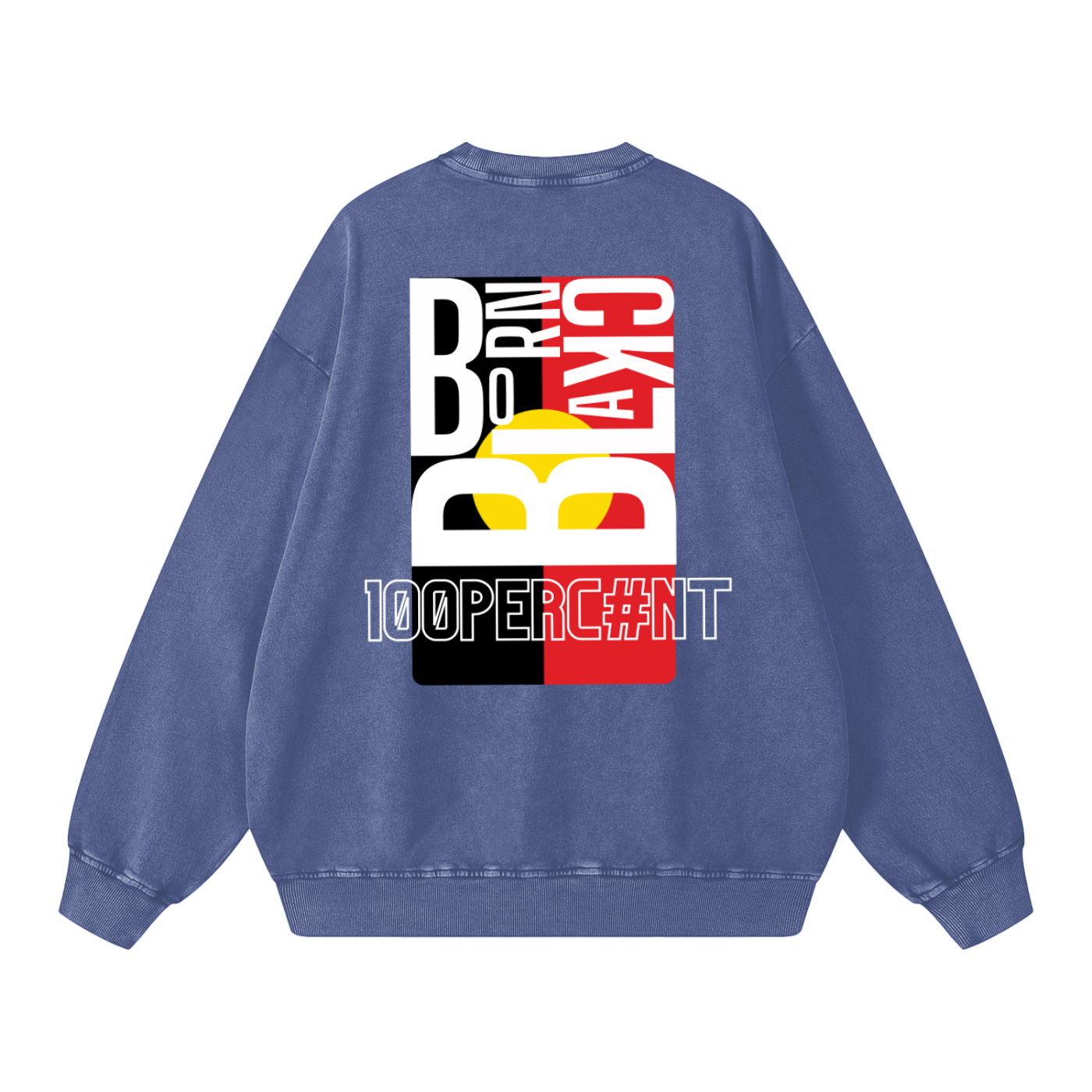 BORN BLACK - Acid Wash Oversize Sweatshirt - 360 GSM