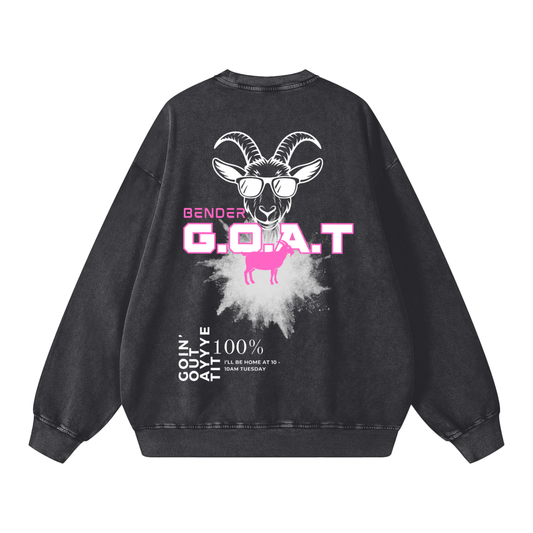 Bender G.O.A.T - Acid Wash Oversize Sweatshirt - 360 GSM