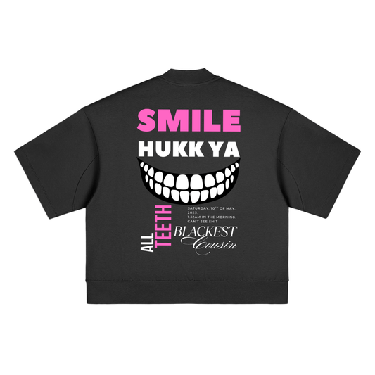 ALL TEETH - Heavyweight Oversized Mock Neck T-shirt