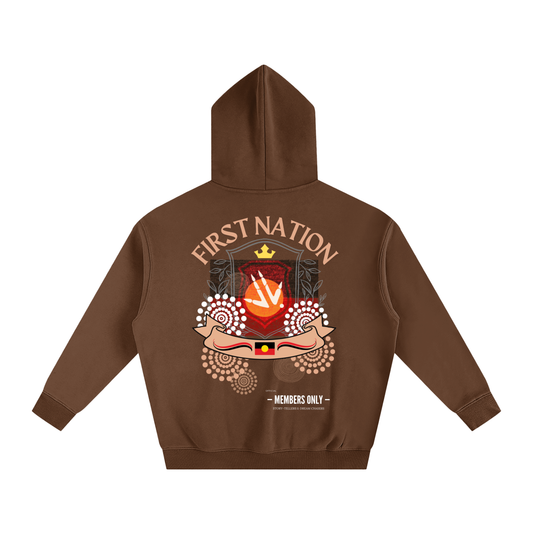 FIRST NATION - Oversize Fleeced Hoodie